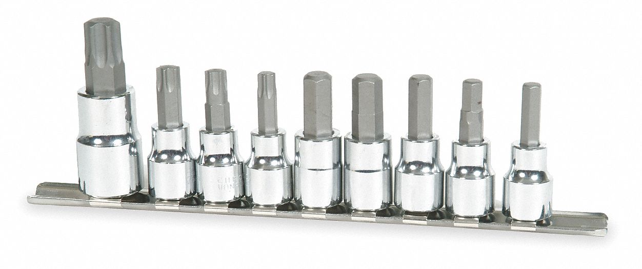 Brake Socket Set, Star And Hex Bi