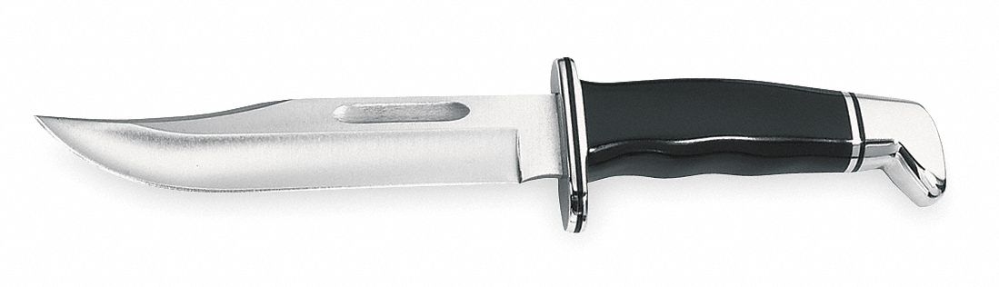 Knife, 6 In Fixed Blade, Leather Sheath