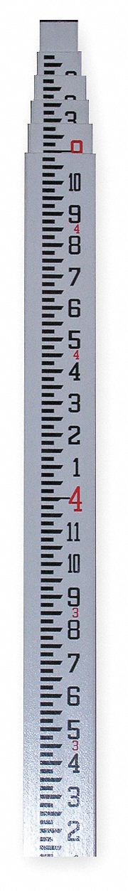 Telescoping Fiberglass Leveling Rod, 16ft