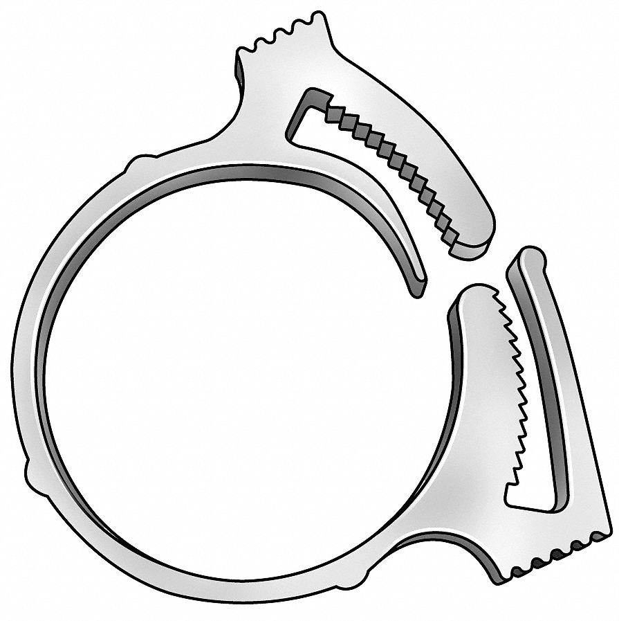 Hose Clamp, Nylon, Max 0.290 In, PK10