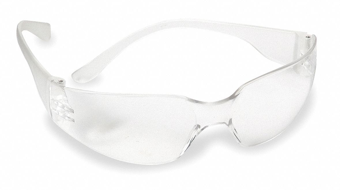 Safety Glasses, Clear, Scratch-Resistant