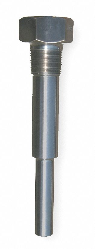 Industrial Thermowell, 304SS, 1-1/4-18