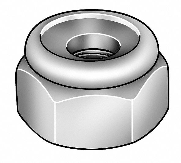 Locknut, Nylon Insert, 3/8-16, PK50