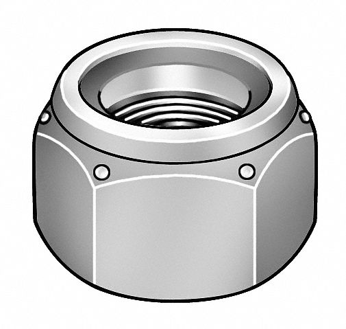 Locknut, Nylon Insert, 1/2-20, PK 100