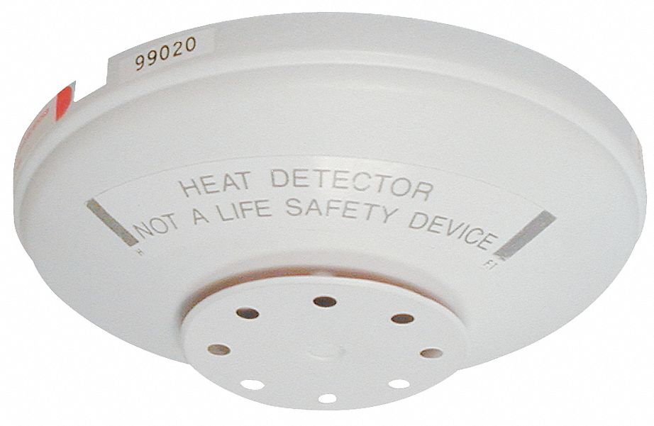 Heat Detector, White, H 5 x L 5 In