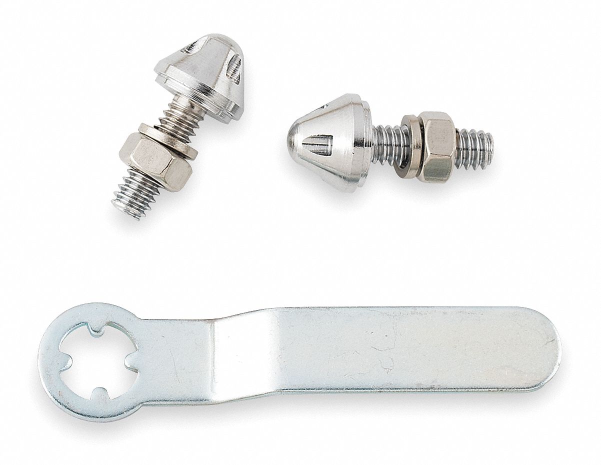 Anti-Theft Fasteners, Chrome, PK2