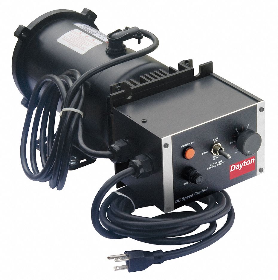 Adjustbl Speed Motor, Perm Magnet DC, 3/4