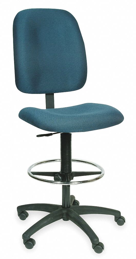 Drafting Chair, 23 1/2 H In, Gray