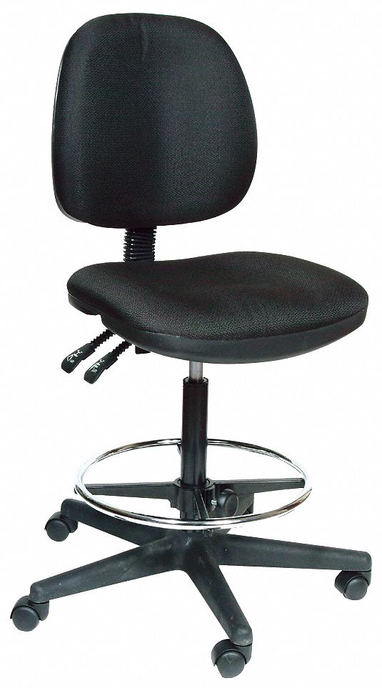 Drafting Stool, 24 1/2-35 In H, Gray