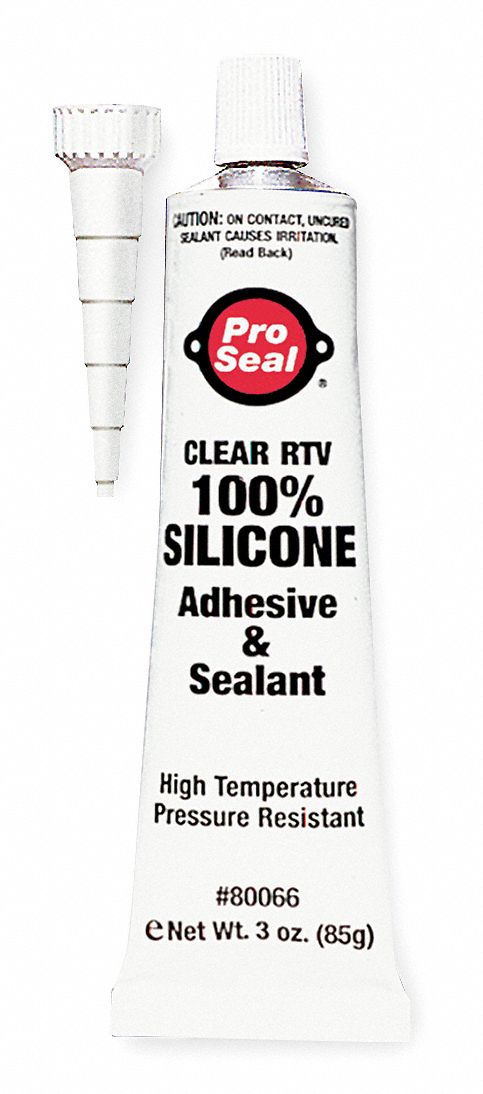 RTV Silicone, Tube, 3 oz, Clear