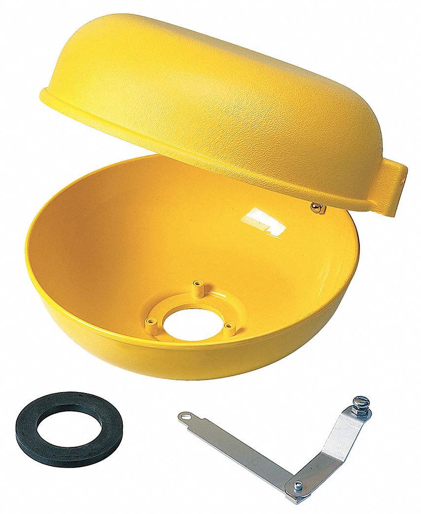 Eyewash Bowl Dust Cover, Plastic, Hinged