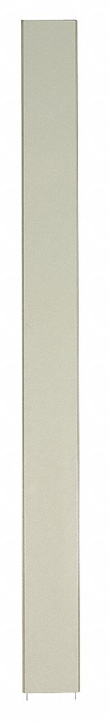 Partition Pilaster, 3 In W, Steel, Almond