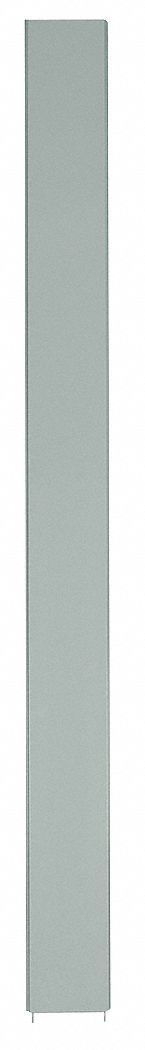 Partition Pilaster, 12 In W, Steel, Gray