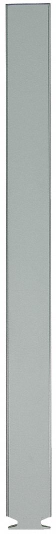 Partition Pilaster, 7 In W, Steel, Gray