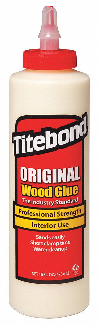 Wood Glue, 16 oz, Yellow, Fast Set Up
