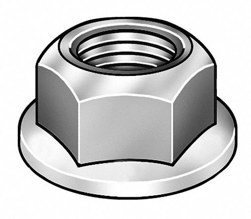 Hex Locknut, , 10-32, 3/8 In W, PK 100