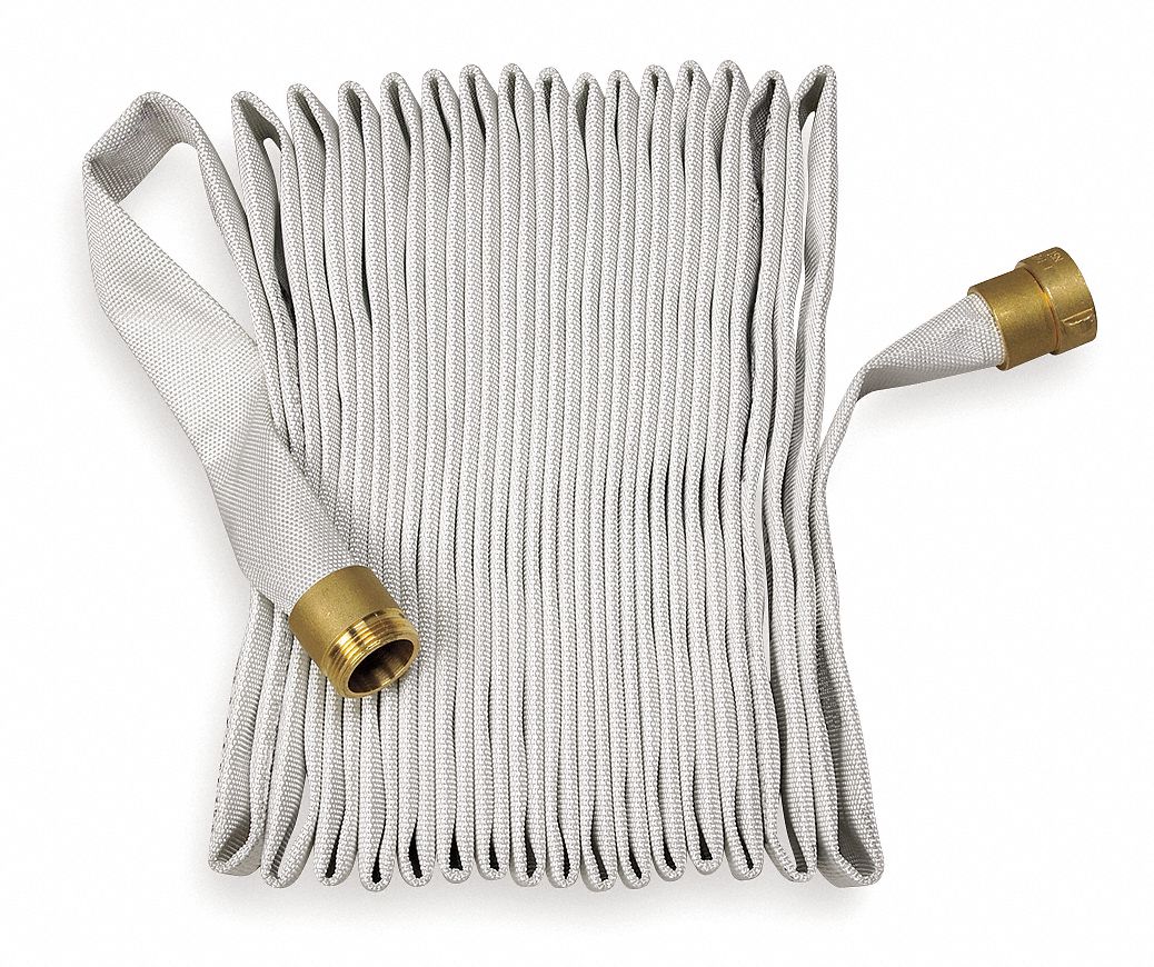 Fire Hose, Pin Rack Hose, 1-1/2 ID, 100 Ft