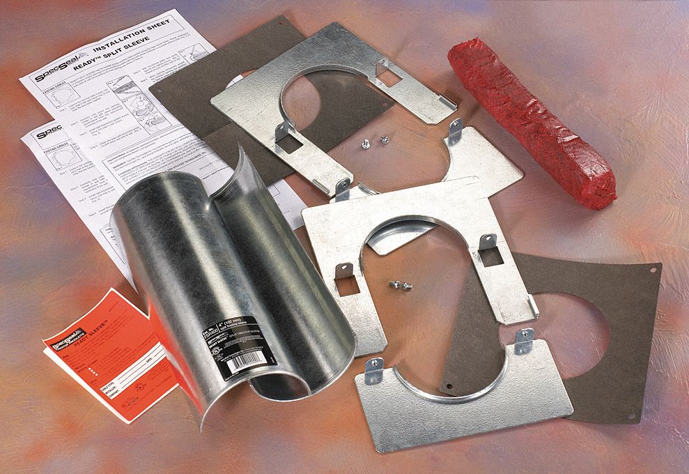 Split Sleeve Kit, 12 In.L, 4 In.D, Steel