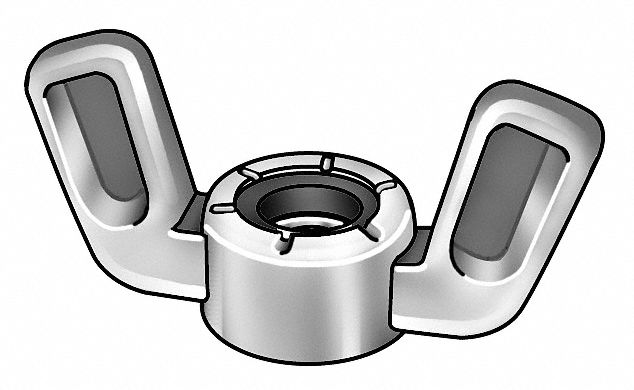 Wing Nut, Nylon Insert, 3/8-24, PK20