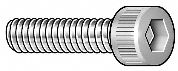Skt Cap Screw, Std, 10-32x1 In, Pk 50