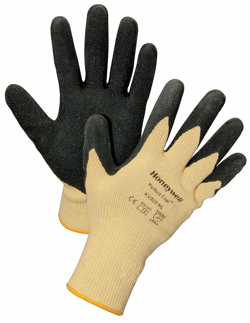 Cut Resistant Gloves, Yellow/Black, M, PR