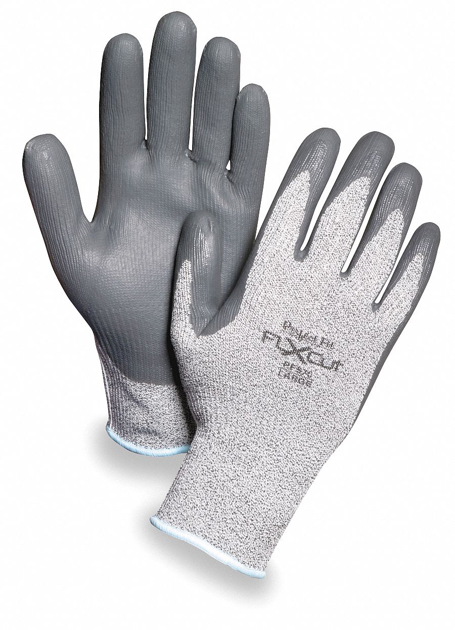 Cut Resistant Gloves, Gray, XL