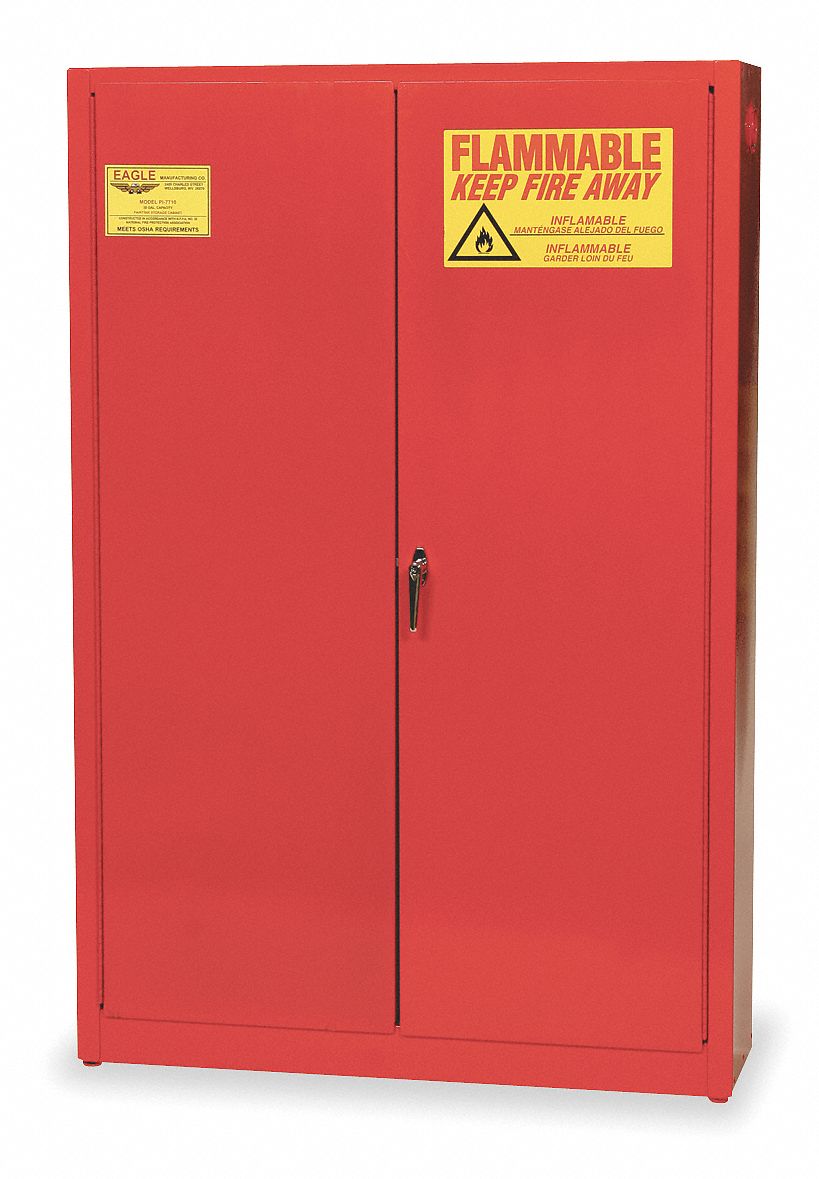 Aerosols Aerosols Cabinet, 30 Gal., Red