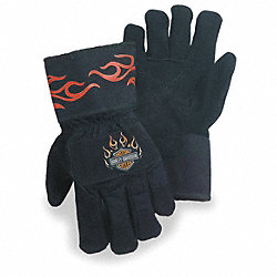 Cut Resistant Gloves, Black/Orange, L, PR