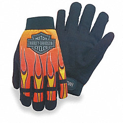 Mechanics Glove, Black/Orange/Yellow, M, PR