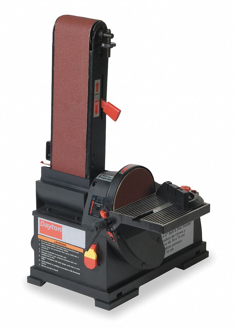 Belt/Disc Sander, 4x36 In Belt, 6 In Disc