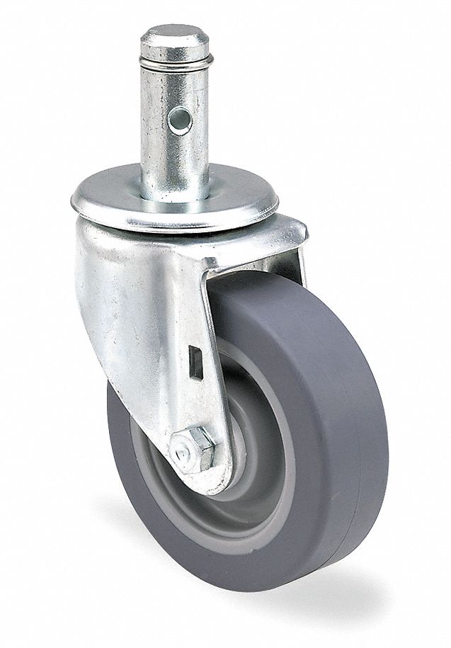 Swivel Stem Caster, 4 In, 250 lb, TPR