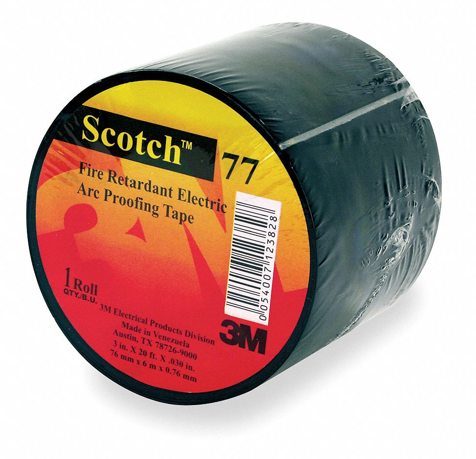 Electrical Tape, 1-1/2x20 ft, 30 mil, Black