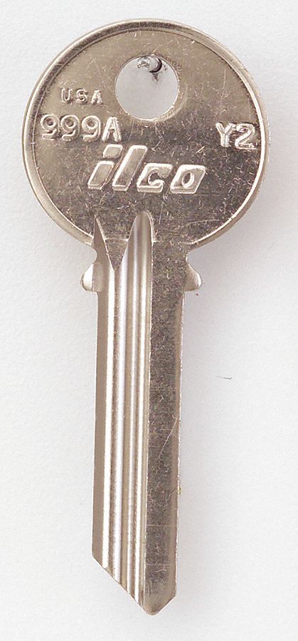 Key Blank, Brass, Type Y2, 6 Pin, PK 10