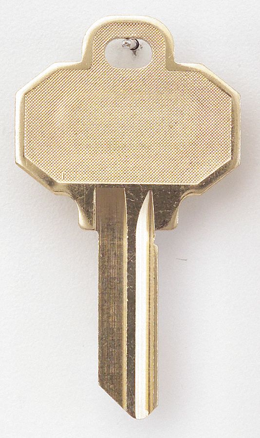 Key Blank, Brass, Type BW2, 5 Pin, PK 10