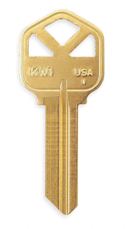 Key Blank, Brass, Type 1176, 5 Pin, PK 50