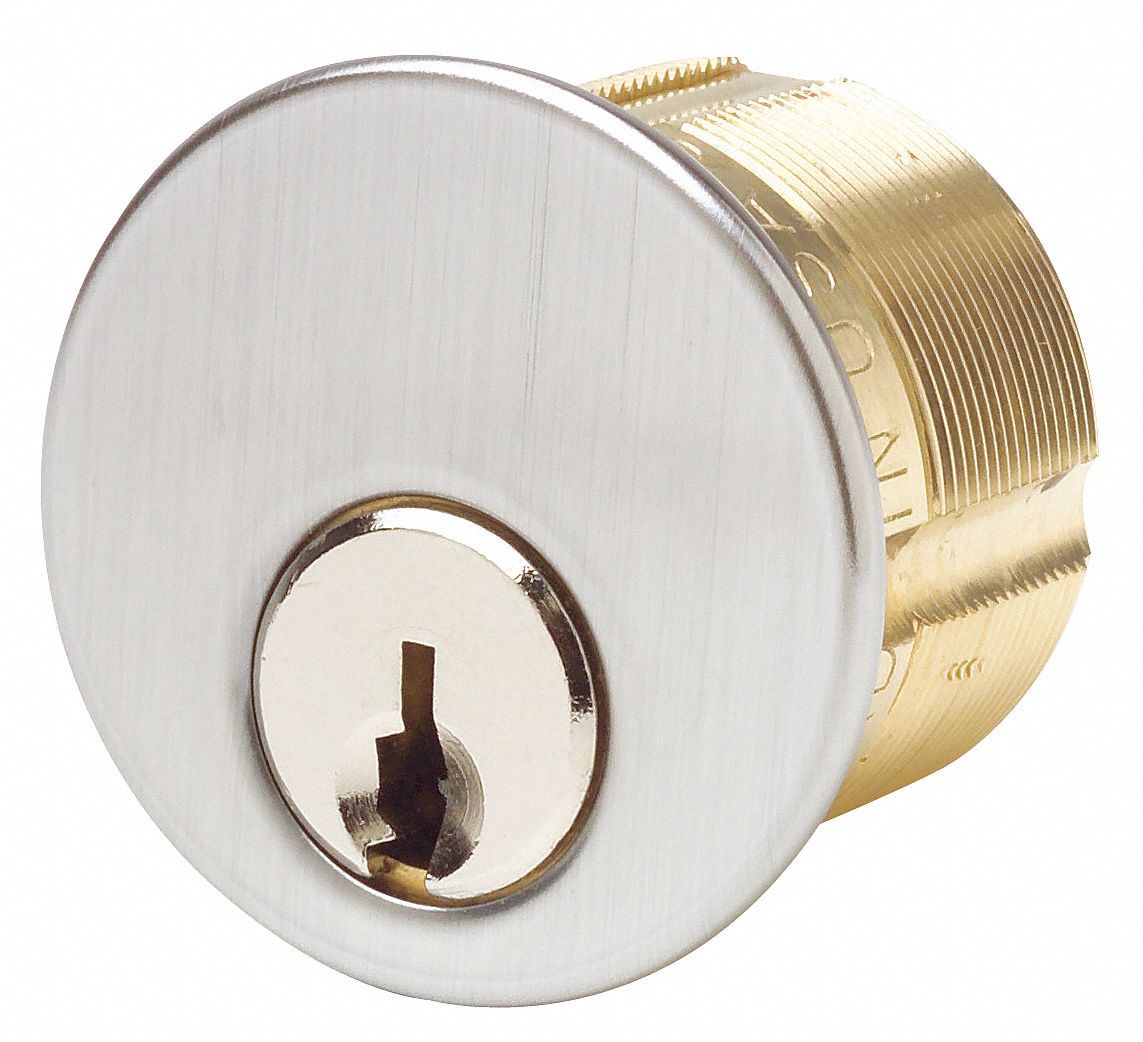 Brass Cylinder, Chrome, 5 Pin, 2 Keys