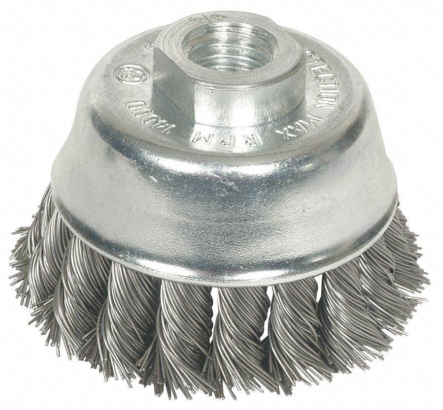 Knot Cup Brush, 2 3/4 In Dia, 0.0200 Wire