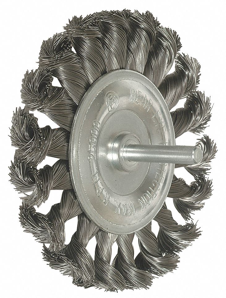 Knot Wire Wheel, 3 1/4 In Dia, 0.0140 Wire