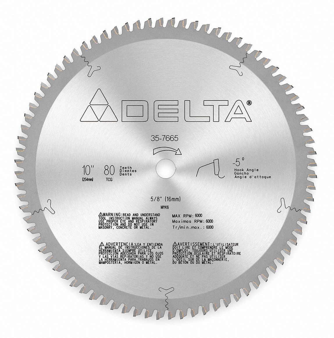 Circular Saw Bld, Crbde, 10 In, 80 Teeth