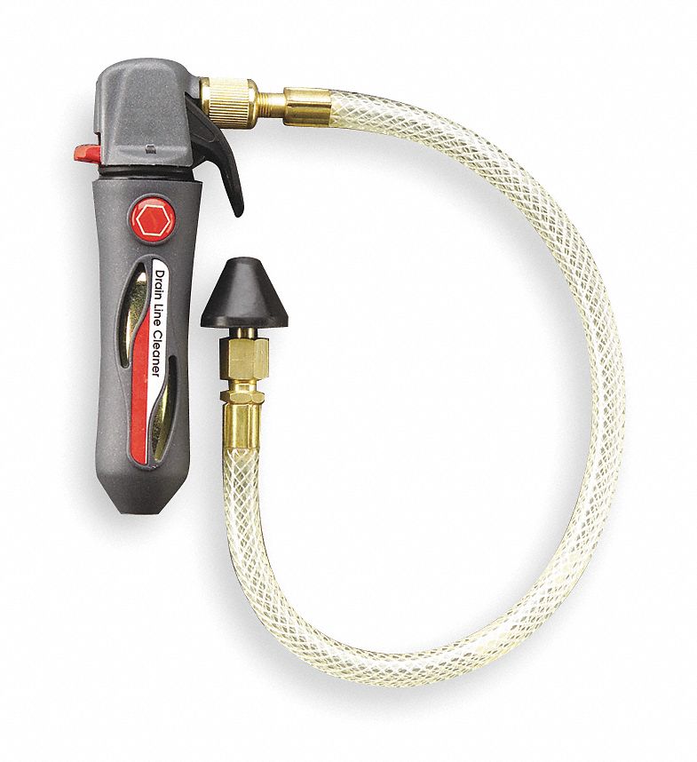 Drain Clearing Gun, Black, Flexible Hose
