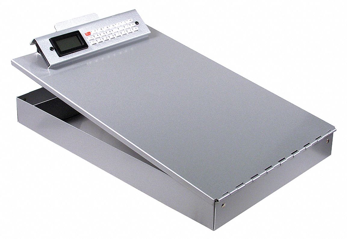 Portable Storage Clipboard, Letter, Silver