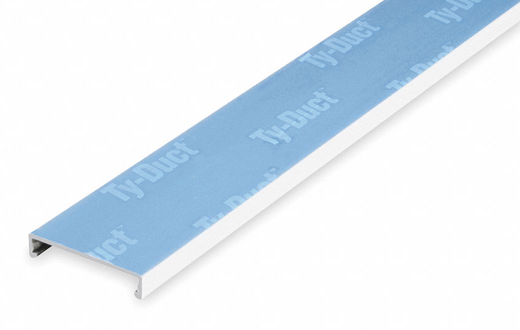 Wire Duct Cover, White, Width 1 In