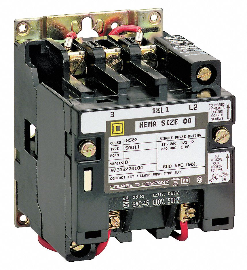 NEMA Contactor, 120VAC, 135A, Size4, 3P, Open