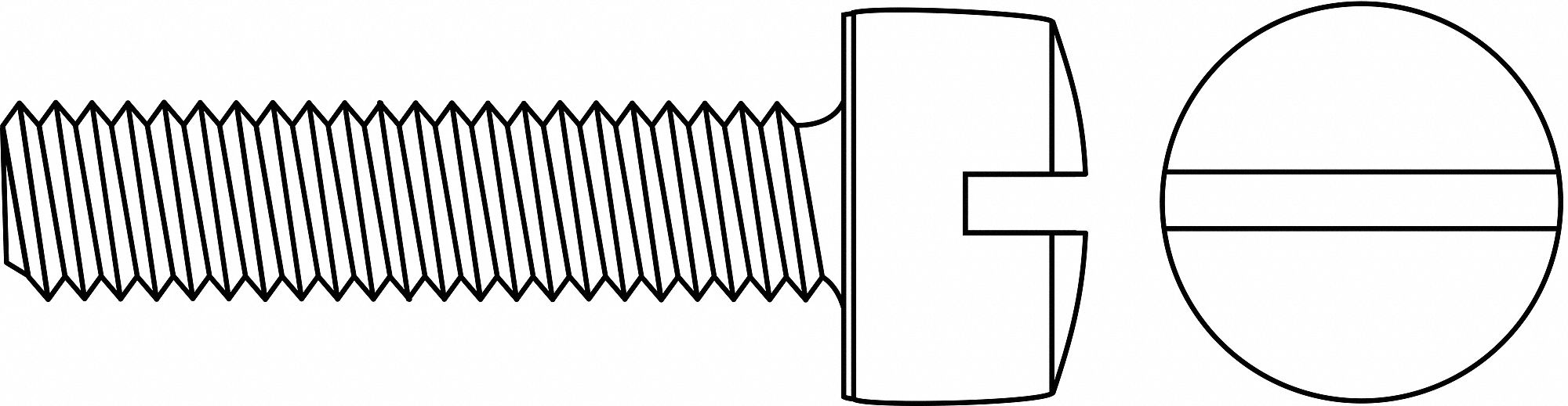 Machine Screw, 4-40x1/2 In, Pk10, 000