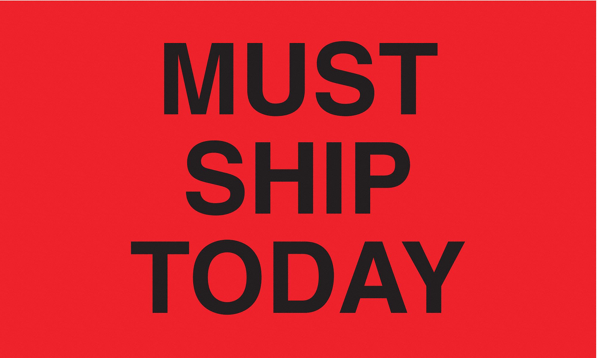 Shipping Labels, Black/Red, 5 In. W, PK500