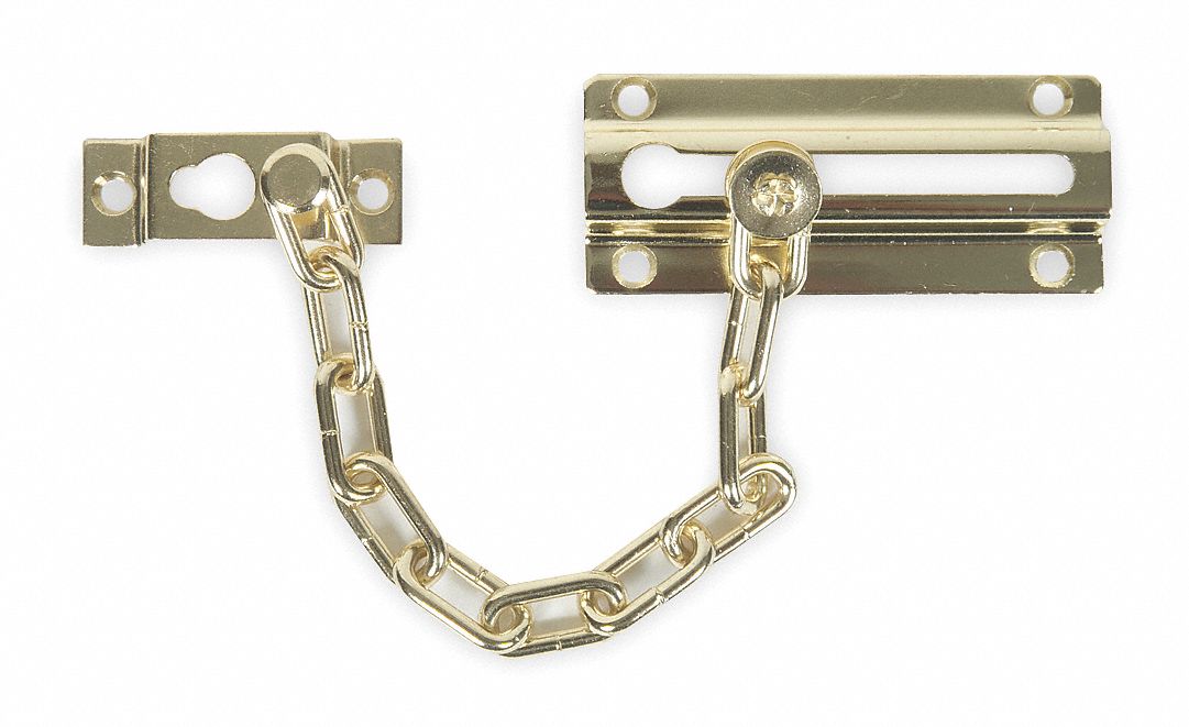 Door Guard, Chain, Brass Plated