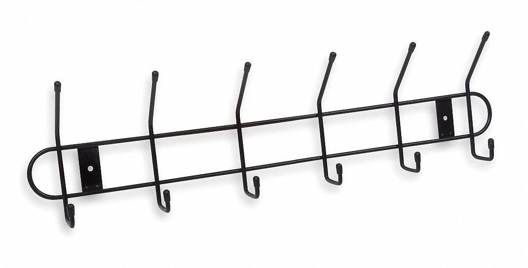 Coat and Garment Rack, 12 Ends, Black