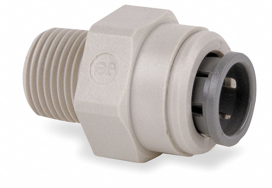 Straight Adapter, 3/8 In Tube OD, PK 10