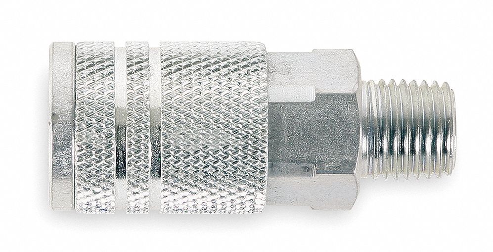 Quick Coupler, 3/8 MNPT, 1/4 Body, Steel