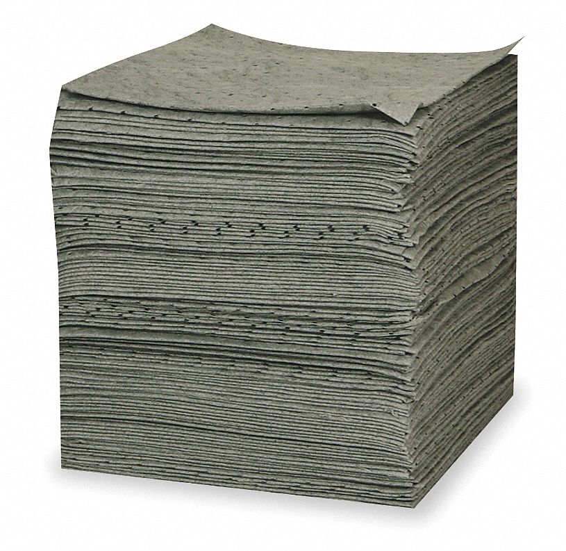 Absorbent Pads, 30 gal., 19 In. L, PK 100